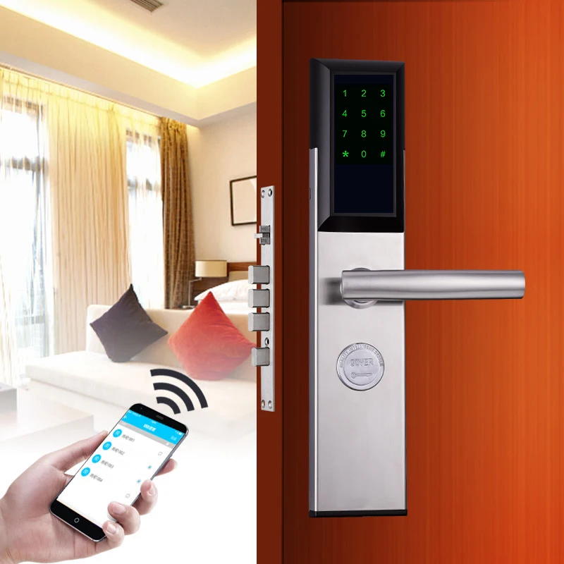Ble Wifi Smart Door Lock Electronic Digital Code RFID Card TTLock App Hotel Door Lock Security System