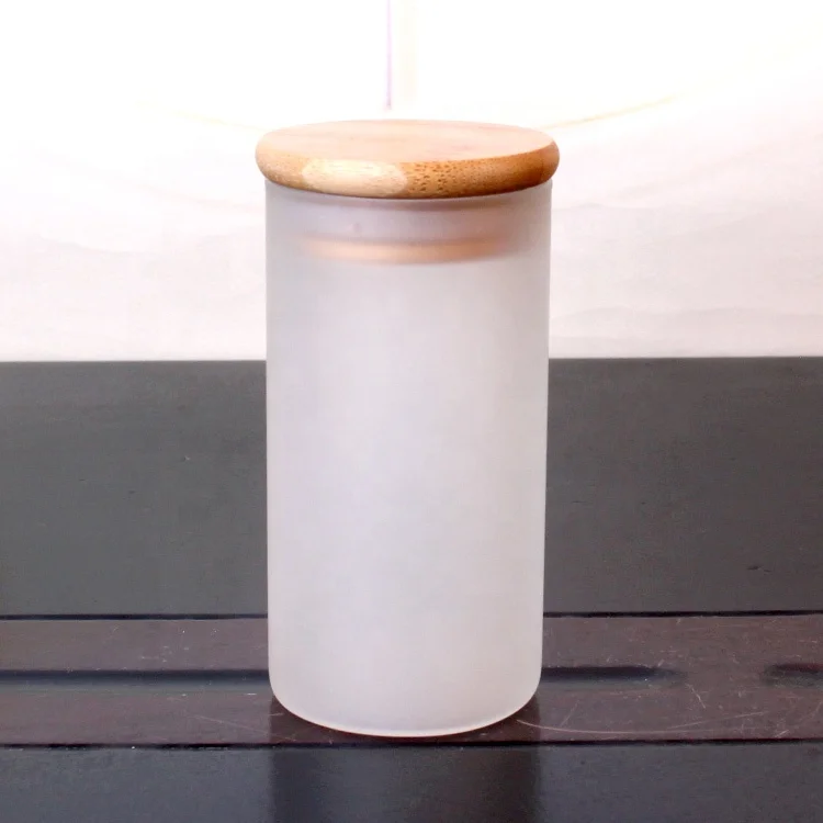 
200ml high borosilicate frosted glass jars with cork wooden lid for storage glass jar 