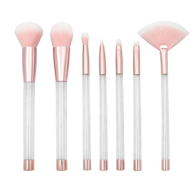 7pcs DIY empty glitter floating Makeup brush kit beauty tool sets assembly brush