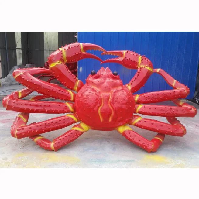 Магазин ресторан украшения стекловолокна смолы Краб Статуэтка животных