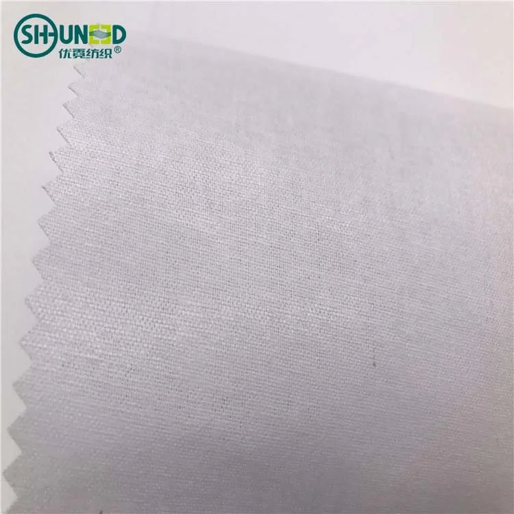 
100% Cotton Shirt Interlining Top Fuse Shirt Collar Fusing Interlining 