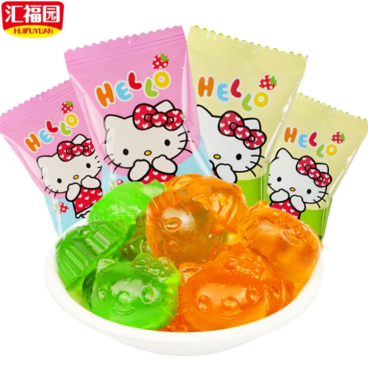 
Cheap price colorful kitty shaped jelly candy 