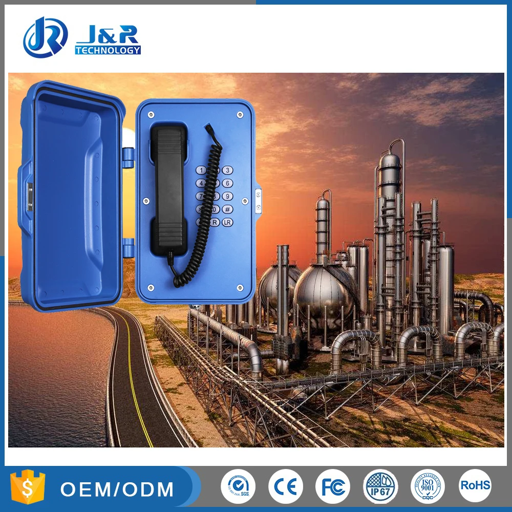 Пыли/всепогодный SIP Телефон для химических заводов, тяжелых промышленных телефоны