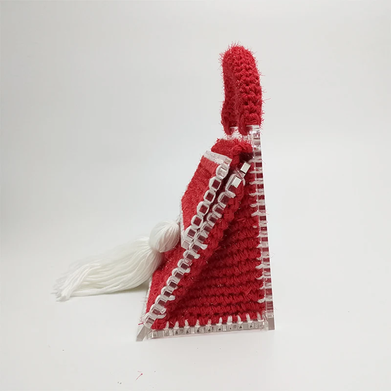 
2021 Knitted Wool Felt Clutch Bag Homemade Women Bag Acrylic Woven Bag Colorful Wooden Frame 
