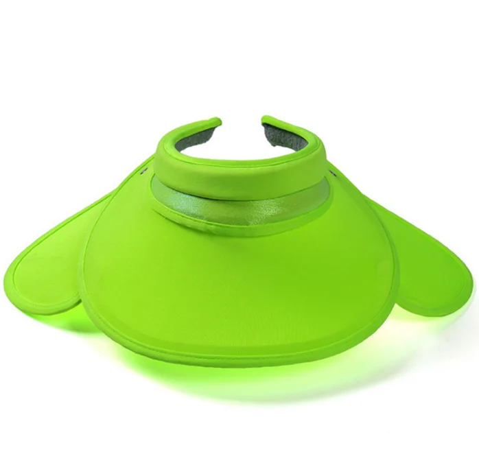 ladies summer uv protection hat brim with sliding panels elastic visor cap