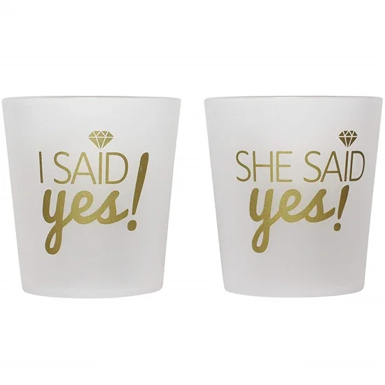 Favors Frosted & Gold High Quality Guarantee 2 oz. PP Shot Glasses