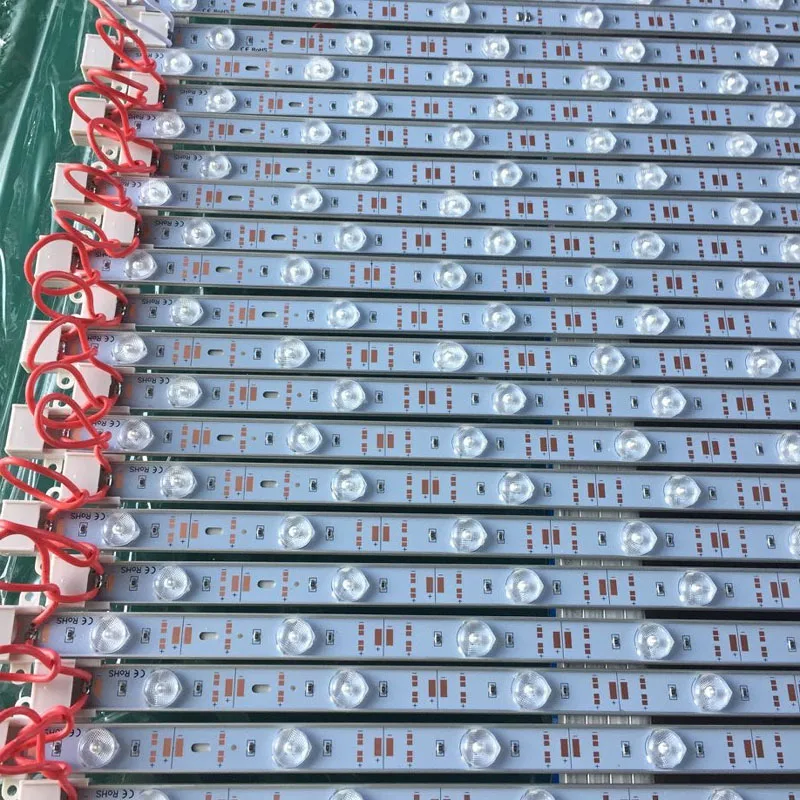 12V Rigid led strip light with lens diffuse Reflection SMD3030 12leds per meter led lattice back light 3030 module bar