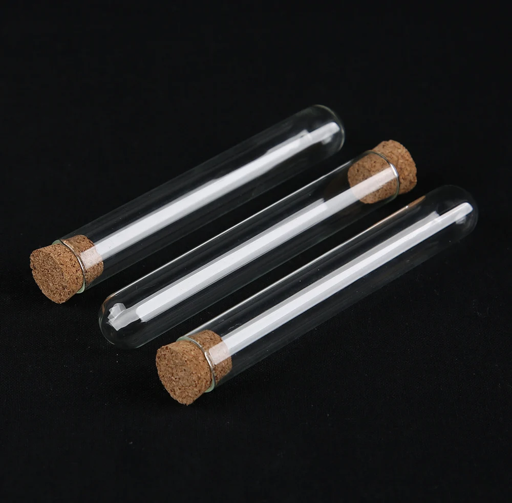 
 Пищевой класс, плоское дно, стеклянная пробирка с пробкой, оптовая продажа  