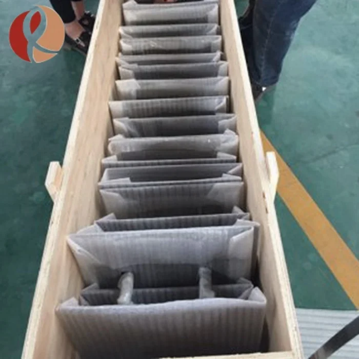 
Ruthenium iridium coated titanium anode plates for salt water chlorinator electrolysis cell 