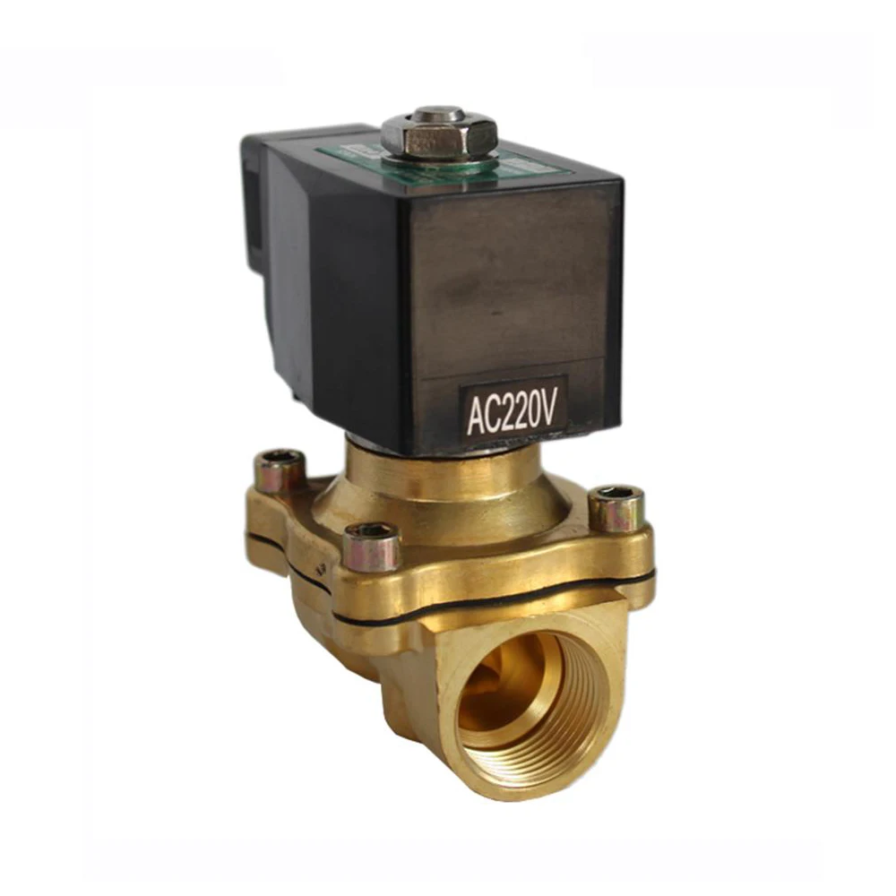 
COVNA DN40 1.5 inch 2 Way 24VDC Normally Closed Brass Low Pressure Air Solenoid Valve 