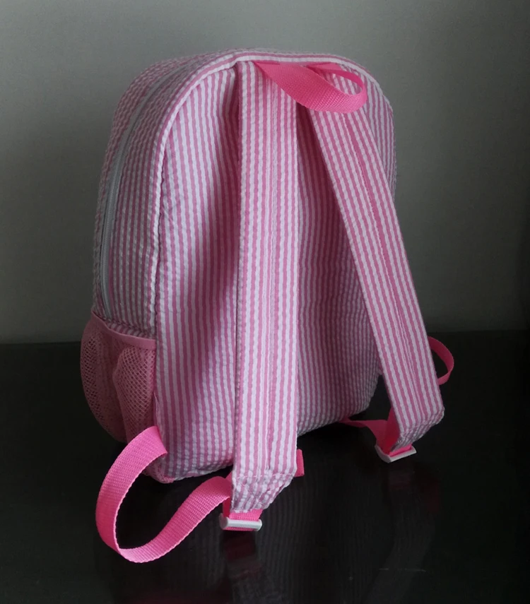 kids Lightweight foam padded child backpacks New arrival striped toddler school bag pattern seersucker backpack for children
