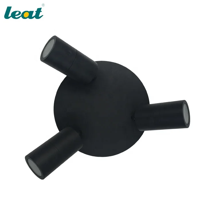 
2019 Round plate three heads down GU10 spotlight bar track lighting architectural light 