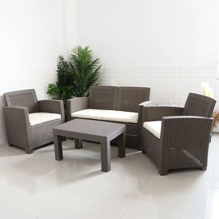 4 pcs outdoor furniture patio rattan sofa wicker sofa set