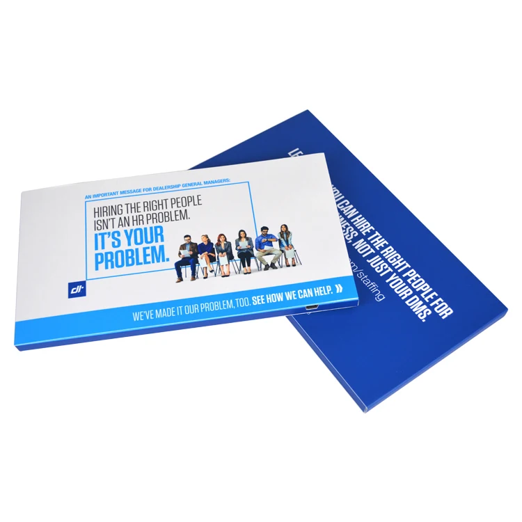 Красивая 5 дюймов пользовательское приглашение видео поздравительная брошюра с ЖК-экраном