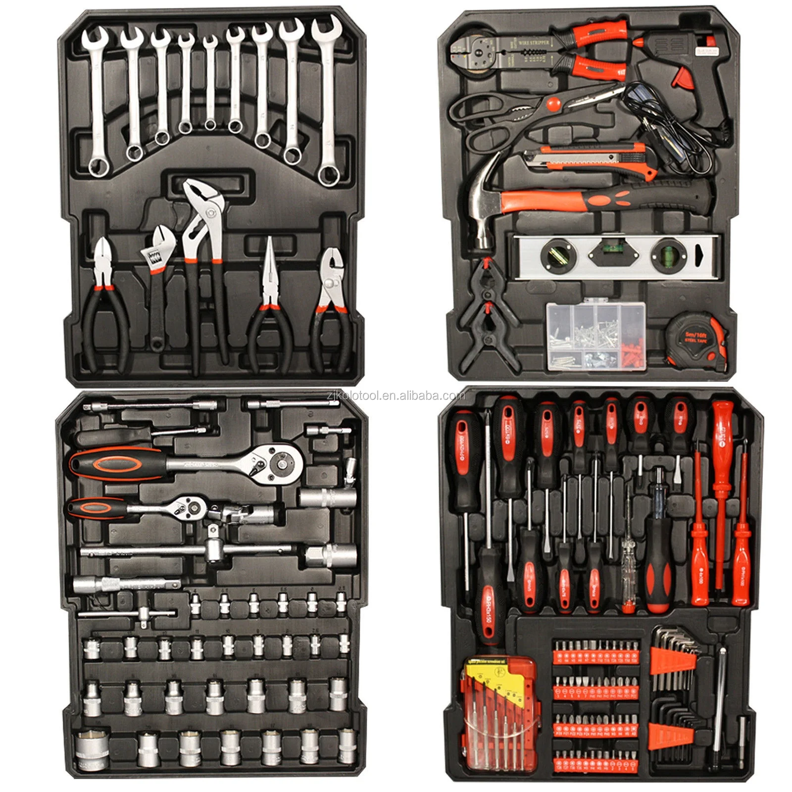 tool kit 599pcs aluminum tool case house hold tool kits