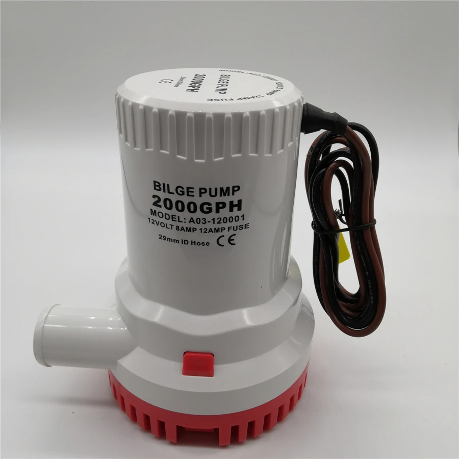 
2000GPH DC Submersible Marine Boat Yacht Bilge Pump 12V 24V 