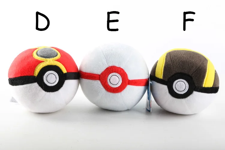 Stuffed pokeball plush doll, Poke plush ball, Pocket monster plush toy