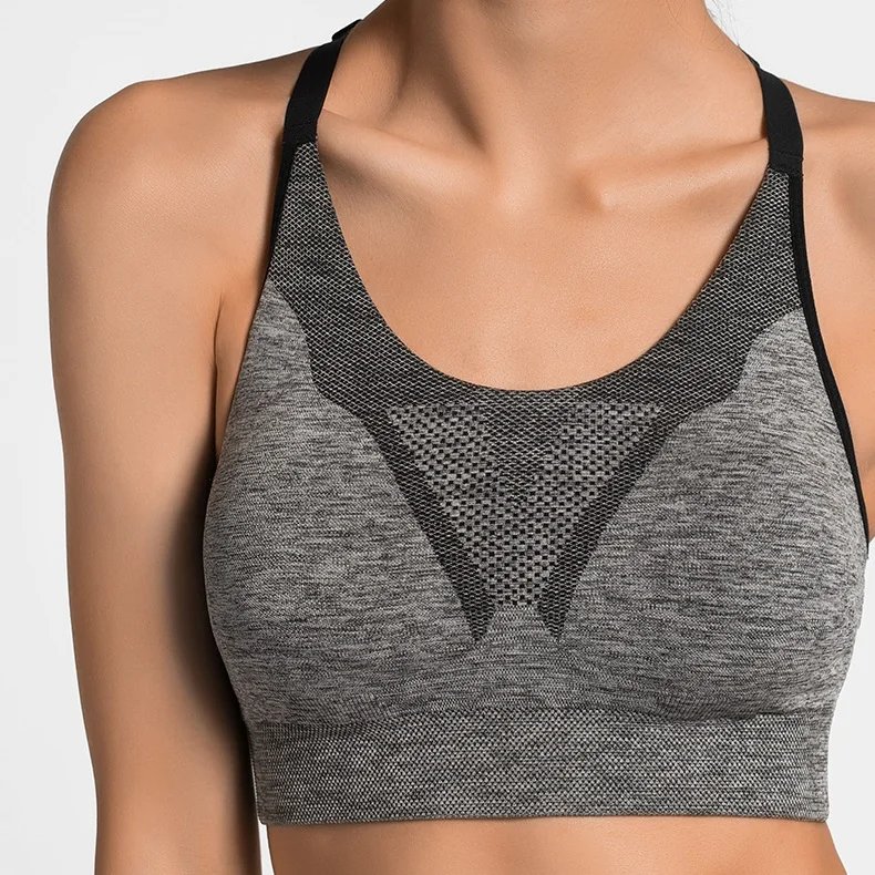 Бесшовная одежда для спортзала тренировок бесшовный спортивный бюстгальтер нижнее белье топ фитнеса оптовая продажа