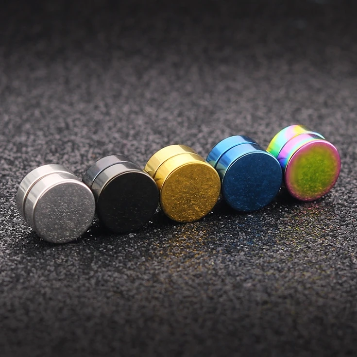 Factory Men Accessories Jewelry Painless Earring Boyfriend Ear Stud Punk No Hole Magic Strong Magnet Earrings