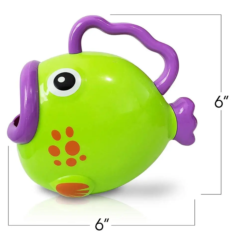 Fish Bubble Machine - Hand-Controlled, No Batteries Needed, Includes Bubble Solution - Fun Outdoor Blower Toy for Kids