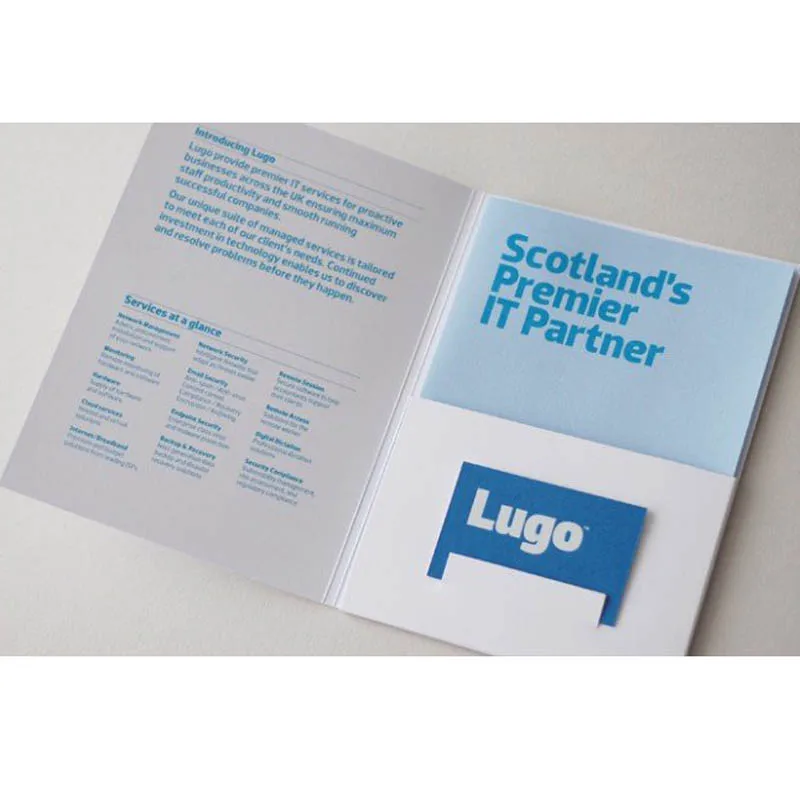 High quality custom printed glossy laminated leaflet and flyers company brochure printing supplier