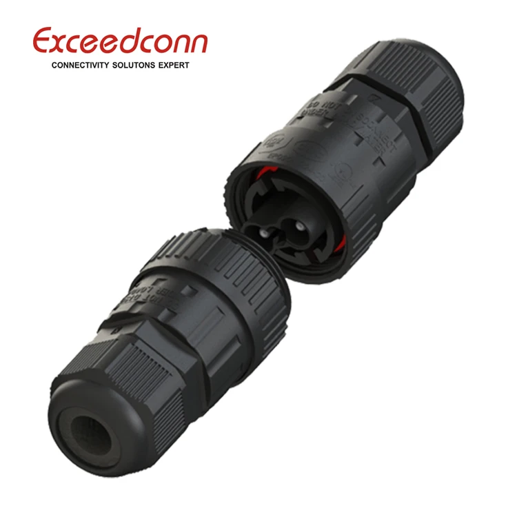 outdoor lighting Waterproof Connector Series 2 pin Male wire dc connector