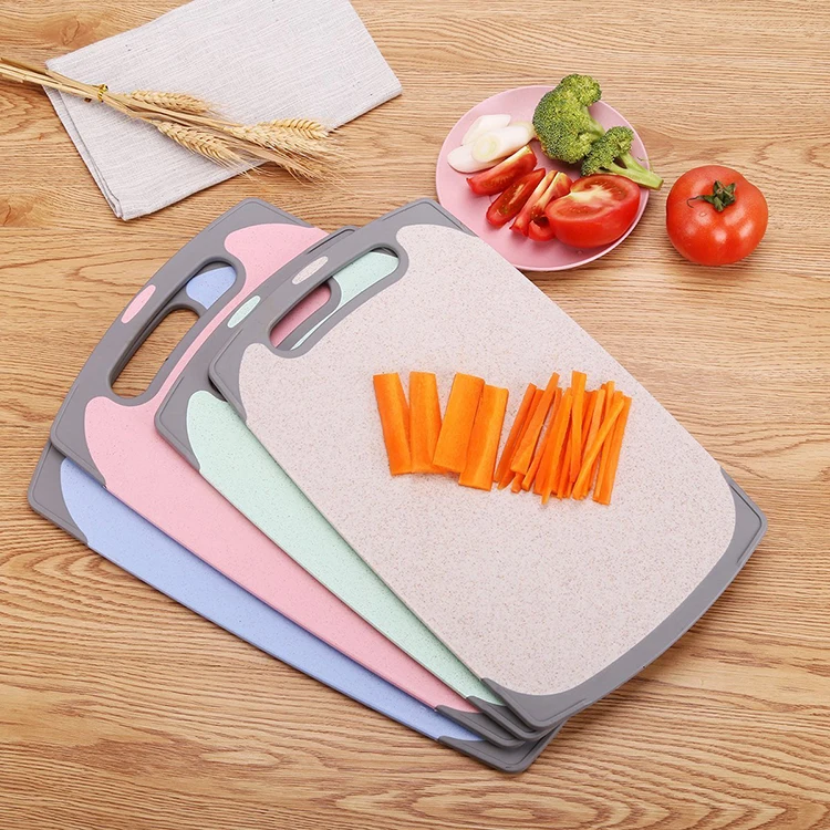 Amazon Online Shop Eco-friendly High Quality BPA Free Natural Straw Cutting Board Wheat Fiber Chopping Board