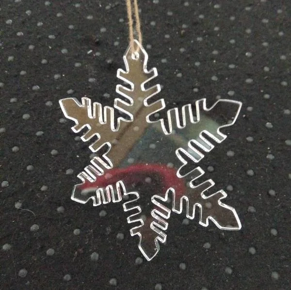 Christmas Decoration Acrylic Hanging Craft Silver Mirror Acrylic Snowflake Tree Ornaments