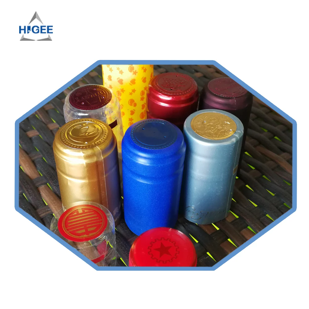 ПВХ термоусадочная пленка, колпачки для бутылок красного вина, изготовленные HIGEE, производитель капсул в Китае с передовой техникой