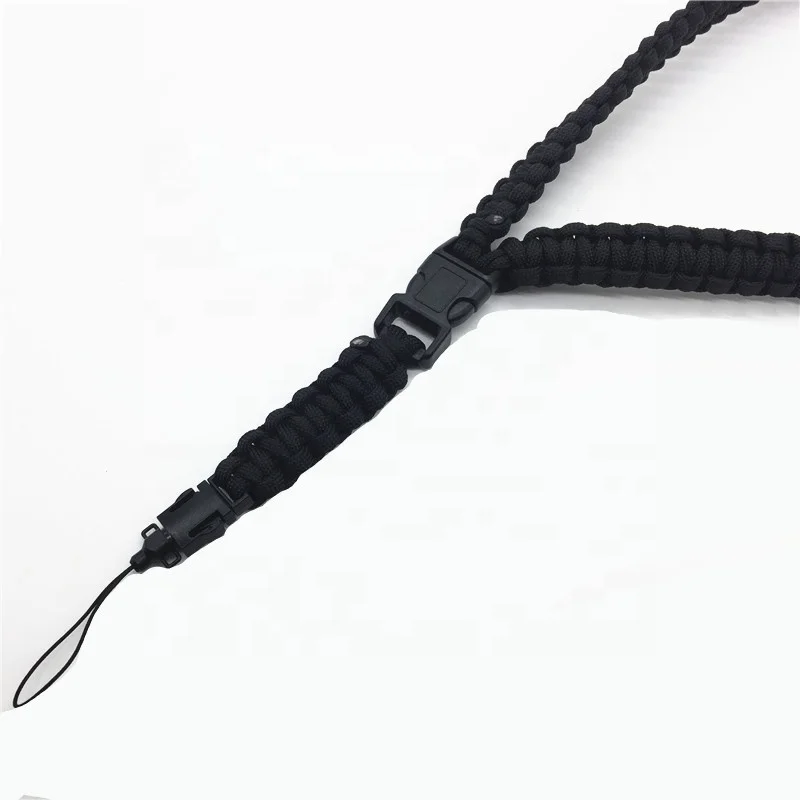 Nylon rope weave necklace paracord lanyard for mobile phone ID card