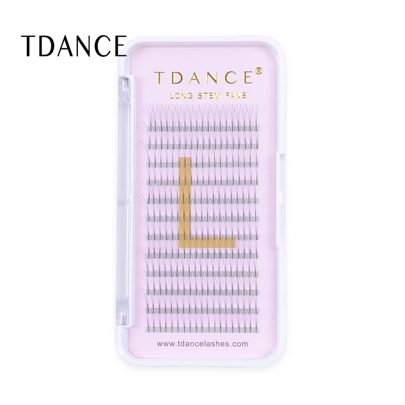 Factory Retail Premade Fan 4D 5D Russian Volume Lashes C D Curl Eyelash Extension 0.07 0.10 Individual Lashes Natural Long 1tray