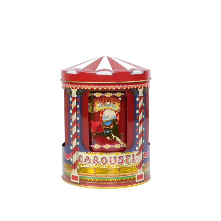 custom round music tin box