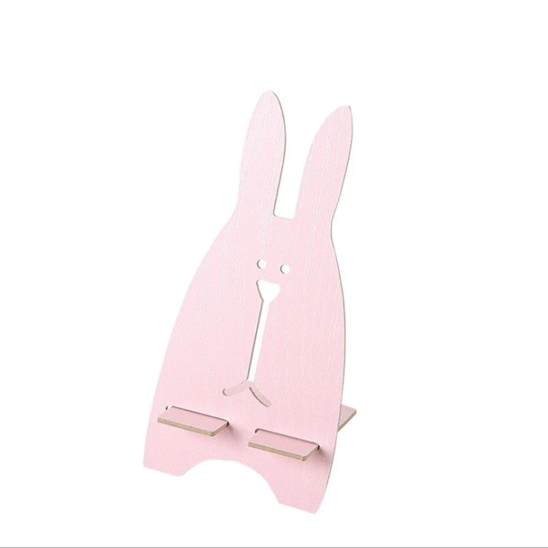 
Amazon hot selling Cute cartoon rabbit wooden holder cell phone bracket lazy phone holder mobile phone holder 
