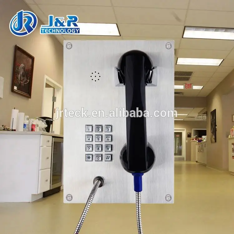Аналоговый/SIP Flush Mounting телефон, прочный аварийный телефон, общественный телефон из нержавеющей стали