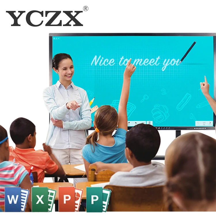 65 '75' 86 'подвижный Портативный USB доска с сенсорным экраном все в одном ПК для школьного обучения