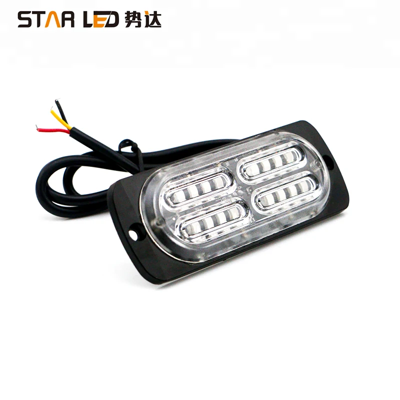 10W amber white  car warning light 4.4inch led strobe light