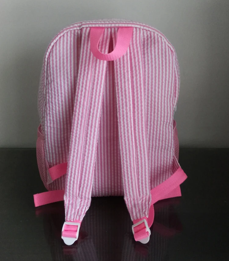 kids Lightweight foam padded child backpacks New arrival striped toddler school bag pattern seersucker backpack for children