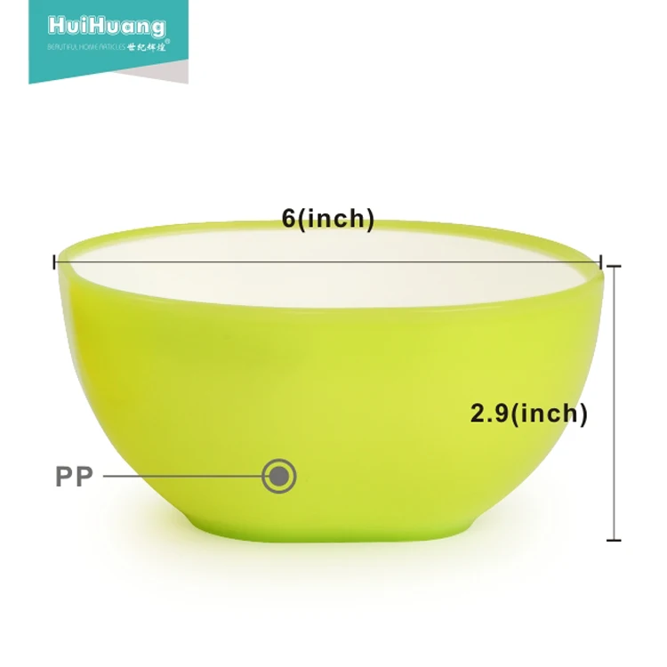 
custom cheap price kitchen microwave colorful PP double color plastic bowl set plastic soup bowl plastic salad bowl 