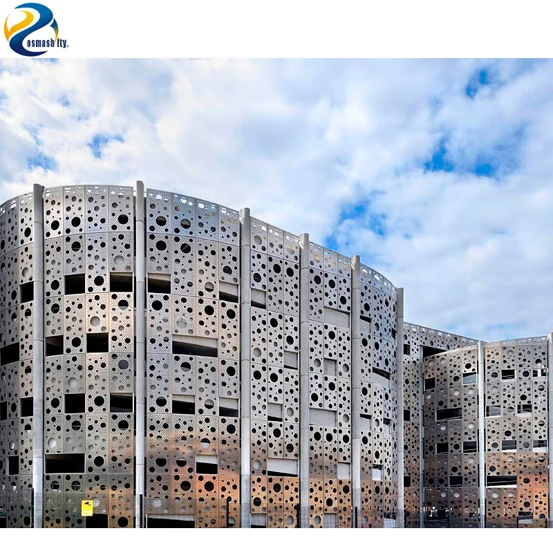 Outdoor aluminum perforated metal facade panel privacy Screen ceiling