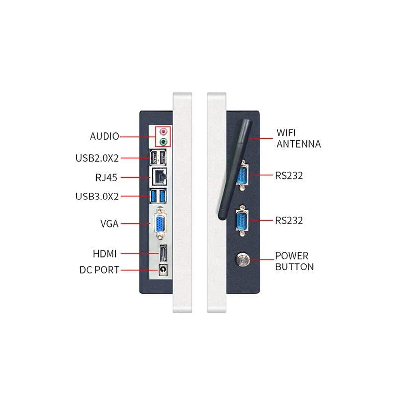 10.4 Inch RJ45 WIFI Industrial Computer Desktop Gaming PC