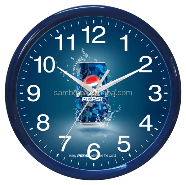 Blue Decorative Clock Wall For Custom Made