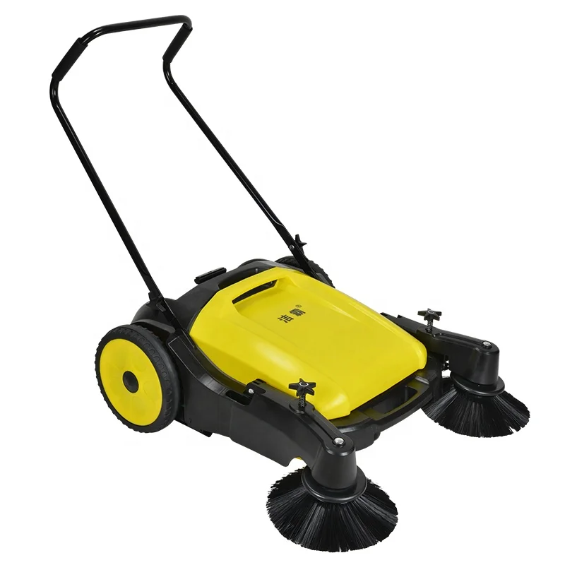 easy home cordless asphalt road hand push cleaning sweeper and ground floor sweeper for sidewalk parking lot warehouse factory