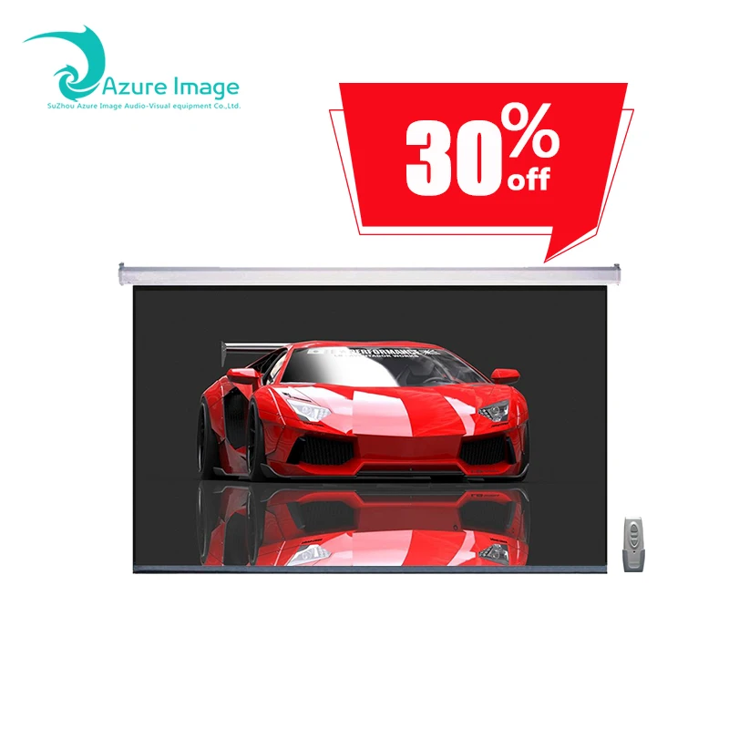 150 дюймов 16:9 Электрический трубчатый домашний кинотеатр оптовая продажа моторизованный проекционный экран