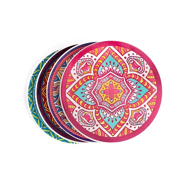 
Custom Logo sublimation white black blank Round Drink tea cup ceramic coaster 