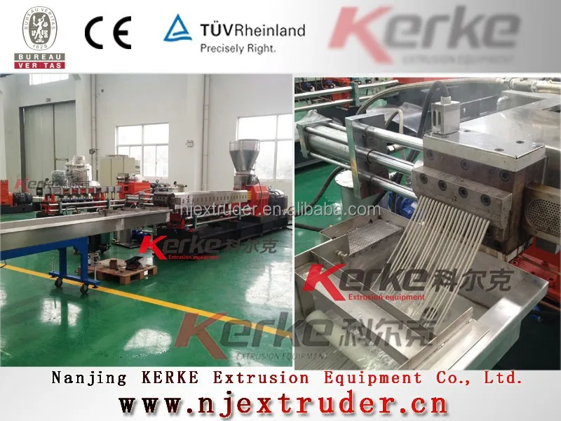 KTE-75B parrallel co-twin вращающегося винта машина pp/pa/pet/ПК Соединение гранулирования линия