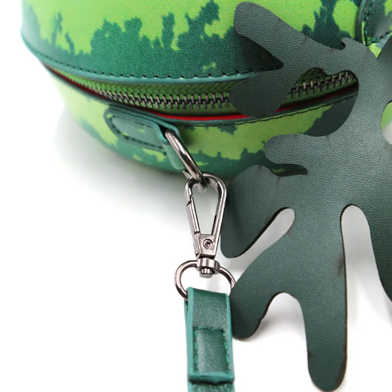 women vegan leather mini handbag designer fruit watermelon shaped ladies travel shoulder bag