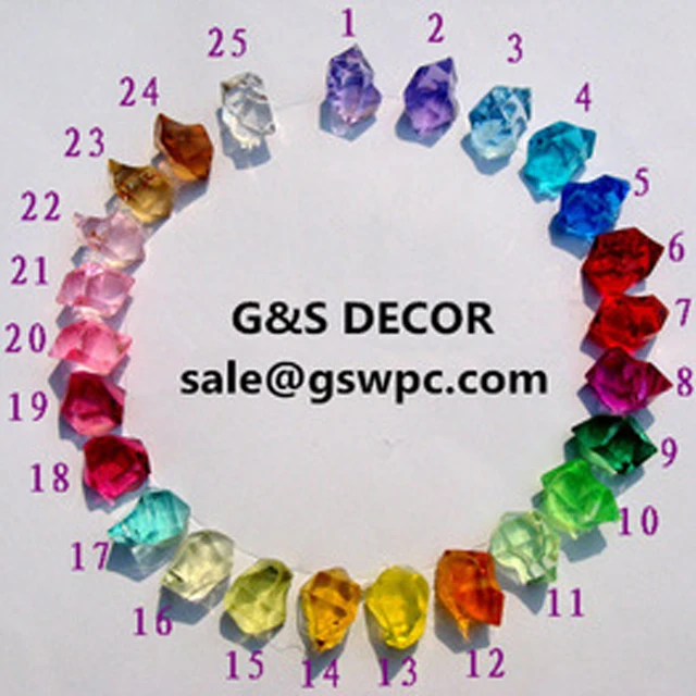 wholesale party supplies filler acrylic diamond confetti wedding table centerpieces acrylic ice stone