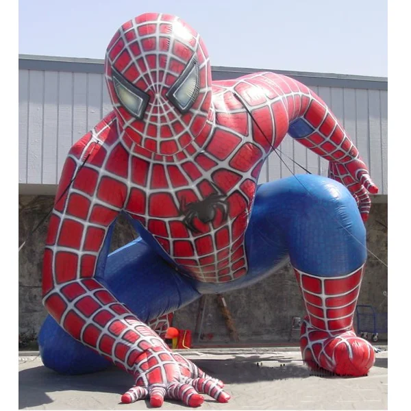 Replica 4m advertising inflatable superman, oxford cloth giant inflatable spiderman for sale