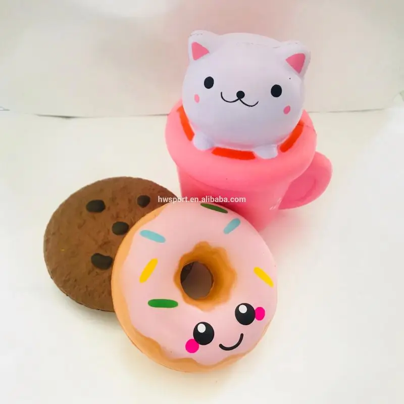 Cheap decompress food toys funny bread shaped stress relief toy soft pu foam squishy bread high quality slow rising food toys