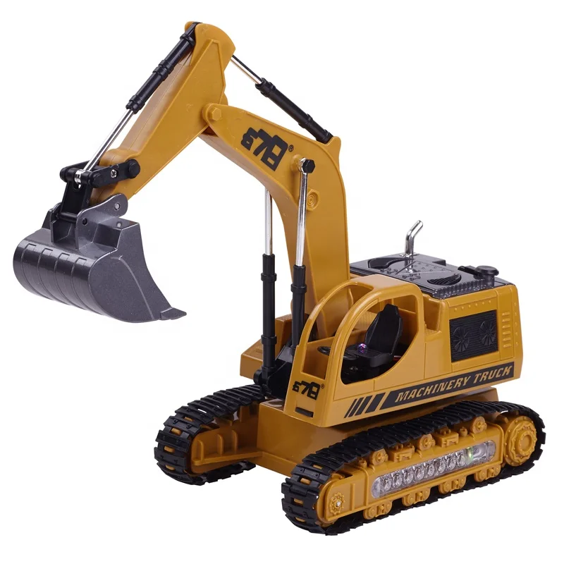 Die-Cast metal R/C 5CH Crawler Excavator With Chargeable battery construction vehicle toy